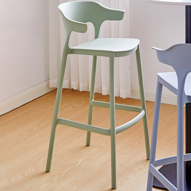 Scandinavian Style PP Bar-stool Square Seat Counter Stool for Kitchen Bar Clearhalo 'Bar Furniture' 'Bar Stools' 'bar_stools' 'furn' 'furn_bar_stools' 'furniture_bar_stools' 'Kitchen & Dining Furniture' 'kitchen&dining_furn' 'kitchen' 'kitchen_furn' Furniture' 4393010
