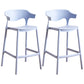 Scandinavian Style PP Bar-stool Square Seat Counter Stool for Kitchen Bar Light Blue 2 Piece Set Counter Stool(26"H) Clearhalo 'Bar Furniture' 'Bar Stools' 'bar_stools' 'furn' 'furn_bar_stools' 'furniture_bar_stools' 'Kitchen & Dining Furniture' 'kitchen&dining_furn' 'kitchen' 'kitchen_furn' Furniture' 4393012