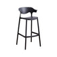 Scandinavian Style PP Bar-stool Square Seat Counter Stool for Kitchen Bar Black 1 Piece Bar Stool(30"H) Clearhalo 'Bar Furniture' 'Bar Stools' 'bar_stools' 'furn' 'furn_bar_stools' 'furniture_bar_stools' 'Kitchen & Dining Furniture' 'kitchen&dining_furn' 'kitchen' 'kitchen_furn' Furniture' 4393020