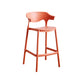 Scandinavian Style PP Bar-stool Square Seat Counter Stool for Kitchen Bar Orange 1 Piece Counter Stool(26"H) Clearhalo 'Bar Furniture' 'Bar Stools' 'bar_stools' 'furn' 'furn_bar_stools' 'furniture_bar_stools' 'Kitchen & Dining Furniture' 'kitchen&dining_furn' 'kitchen' 'kitchen_furn' Furniture' 4393023