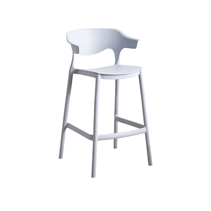 Scandinavian Style PP Bar-stool Square Seat Counter Stool for Kitchen Bar Light Gray 1 Piece Counter Stool(26"H) Clearhalo 'Bar Furniture' 'Bar Stools' 'bar_stools' 'furn' 'furn_bar_stools' 'furniture_bar_stools' 'Kitchen & Dining Furniture' 'kitchen&dining_furn' 'kitchen' 'kitchen_furn' Furniture' 4393029