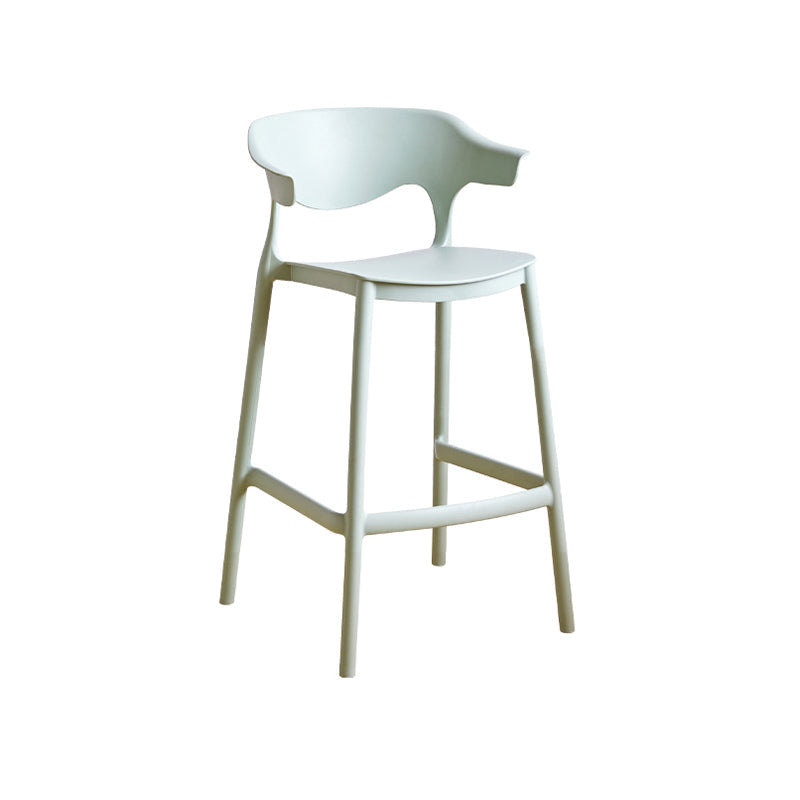 Scandinavian Style PP Bar-stool Square Seat Counter Stool for Kitchen Bar Green 1 Piece Counter Stool(26"H) Clearhalo 'Bar Furniture' 'Bar Stools' 'bar_stools' 'furn' 'furn_bar_stools' 'furniture_bar_stools' 'Kitchen & Dining Furniture' 'kitchen&dining_furn' 'kitchen' 'kitchen_furn' Furniture' 4393035