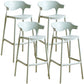 Scandinavian Style PP Bar-stool Square Seat Counter Stool for Kitchen Bar Green 4 Piece Set Bar Stool(30"H) Clearhalo 'Bar Furniture' 'Bar Stools' 'bar_stools' 'furn' 'furn_bar_stools' 'furniture_bar_stools' 'Kitchen & Dining Furniture' 'kitchen&dining_furn' 'kitchen' 'kitchen_furn' Furniture' 4393037