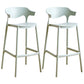 Scandinavian Style PP Bar-stool Square Seat Counter Stool for Kitchen Bar Green 2 Piece Set Bar Stool(30"H) Clearhalo 'Bar Furniture' 'Bar Stools' 'bar_stools' 'furn' 'furn_bar_stools' 'furniture_bar_stools' 'Kitchen & Dining Furniture' 'kitchen&dining_furn' 'kitchen' 'kitchen_furn' Furniture' 4393039