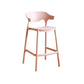 Scandinavian Style PP Bar-stool Square Seat Counter Stool for Kitchen Bar Pink 1 Piece Counter Stool(26"H) Clearhalo 'Bar Furniture' 'Bar Stools' 'bar_stools' 'furn' 'furn_bar_stools' 'furniture_bar_stools' 'Kitchen & Dining Furniture' 'kitchen&dining_furn' 'kitchen' 'kitchen_furn' Furniture' 4393041