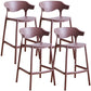 Scandinavian Style PP Bar-stool Square Seat Counter Stool for Kitchen Bar Coffee 4 Piece Set Counter Stool(26"H) Clearhalo 'Bar Furniture' 'Bar Stools' 'bar_stools' 'furn' 'furn_bar_stools' 'furniture_bar_stools' 'Kitchen & Dining Furniture' 'kitchen&dining_furn' 'kitchen' 'kitchen_furn' Furniture' 4393046