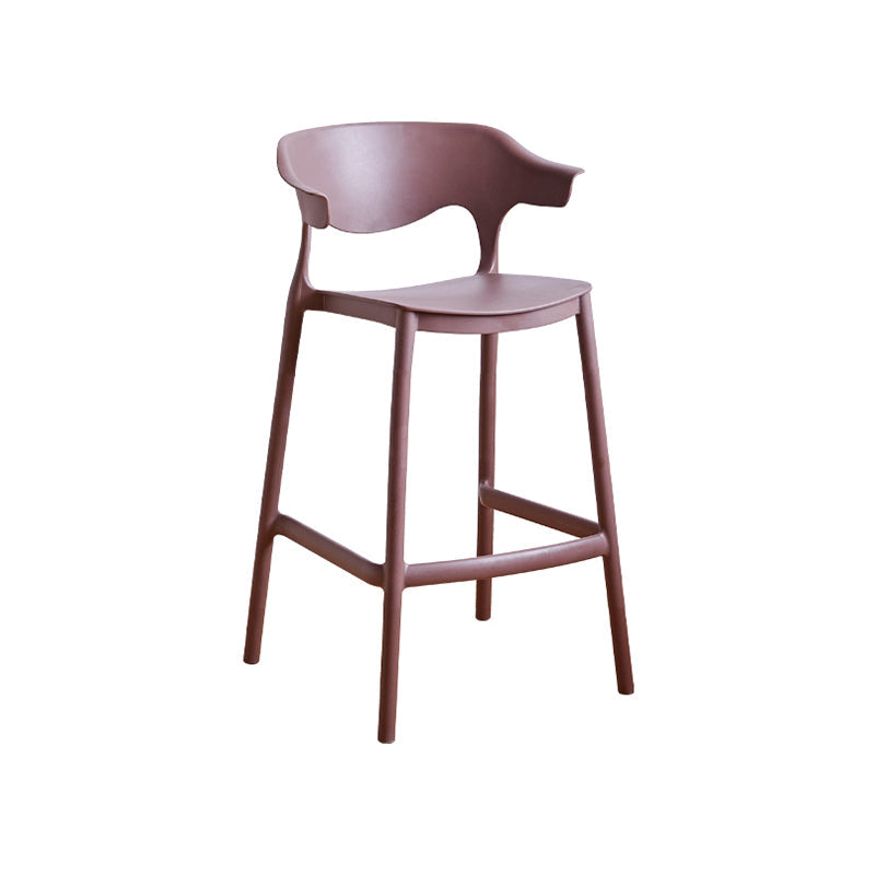 Scandinavian Style PP Bar-stool Square Seat Counter Stool for Kitchen Bar Coffee 1 Piece Counter Stool(26"H) Clearhalo 'Bar Furniture' 'Bar Stools' 'bar_stools' 'furn' 'furn_bar_stools' 'furniture_bar_stools' 'Kitchen & Dining Furniture' 'kitchen&dining_furn' 'kitchen' 'kitchen_furn' Furniture' 4393047