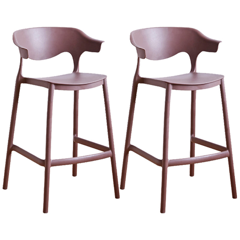 Scandinavian Style PP Bar-stool Square Seat Counter Stool for Kitchen Bar Coffee 2 Piece Set Counter Stool(26"H) Clearhalo 'Bar Furniture' 'Bar Stools' 'bar_stools' 'furn' 'furn_bar_stools' 'furniture_bar_stools' 'Kitchen & Dining Furniture' 'kitchen&dining_furn' 'kitchen' 'kitchen_furn' Furniture' 4393048