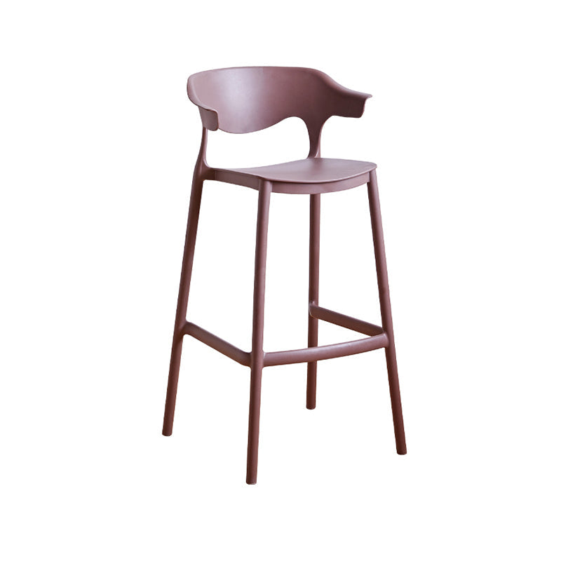 Scandinavian Style PP Bar-stool Square Seat Counter Stool for Kitchen Bar Coffee 1 Piece Bar Stool(30"H) Clearhalo 'Bar Furniture' 'Bar Stools' 'bar_stools' 'furn' 'furn_bar_stools' 'furniture_bar_stools' 'Kitchen & Dining Furniture' 'kitchen&dining_furn' 'kitchen' 'kitchen_furn' Furniture' 4393050