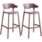 Scandinavian Style PP Bar-stool Square Seat Counter Stool for Kitchen Bar Coffee 2 Piece Set Bar Stool(30"H) Clearhalo 'Bar Furniture' 'Bar Stools' 'bar_stools' 'furn' 'furn_bar_stools' 'furniture_bar_stools' 'Kitchen & Dining Furniture' 'kitchen&dining_furn' 'kitchen' 'kitchen_furn' Furniture' 4393051