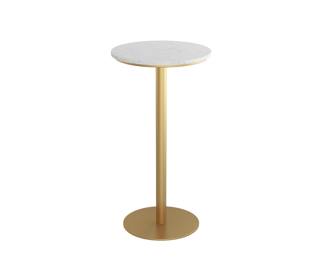 42-inch Height Cocktail Bar Table Glam Style Stone Top Bar Table for Living Room 21.7"L x 21.7"W x 41.3"H Without Chairs Clearhalo 'Bar Furniture' 'Bar Tables' 'bar_tables' 'furn' 'furn_bar_tables' 'Furniture' 'furniture_bar_tables' 'Kitchen & Dining Furniture' 'kitchen&dining_furn' 'kitchen' 4393070