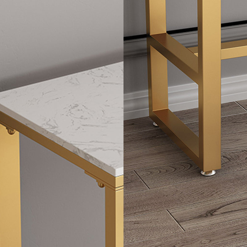 42-inch Height Cocktail Bar Table Glam Style Stone Top Bar Table for Living Room Clearhalo 'Bar Furniture' 'Bar Tables' 'bar_tables' 'furn' 'furn_bar_tables' 'Furniture' 'furniture_bar_tables' 'Kitchen & Dining Furniture' 'kitchen&dining_furn' 'kitchen' 4393075