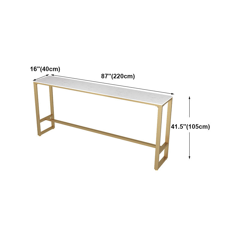 42-inch Height Cocktail Bar Table Glam Style Stone Top Bar Table for Living Room Clearhalo 'Bar Furniture' 'Bar Tables' 'bar_tables' 'furn' 'furn_bar_tables' 'Furniture' 'furniture_bar_tables' 'Kitchen & Dining Furniture' 'kitchen&dining_furn' 'kitchen' 4393082