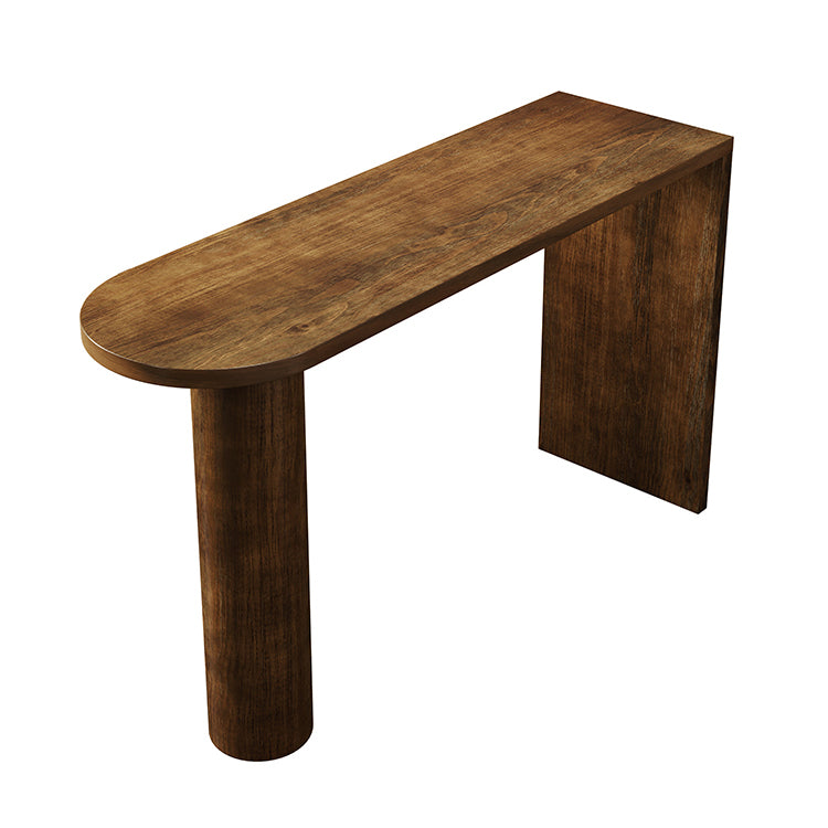Industrial Distressed Wood Bar Table Natural Specialty Top 41.3"H Bistro Table Clearhalo 'Bar Furniture' 'Bar Tables' 'bar_tables' 'furn' 'furn_bar_tables' 'Furniture' 'furniture_bar_tables' 'Kitchen & Dining Furniture' 'kitchen&dining_furn' 'kitchen' 4393122