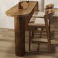 Industrial Distressed Wood Bar Table Natural Specialty Top 41.3"H Bistro Table Clearhalo 'Bar Furniture' 'Bar Tables' 'bar_tables' 'furn' 'furn_bar_tables' 'Furniture' 'furniture_bar_tables' 'Kitchen & Dining Furniture' 'kitchen&dining_furn' 'kitchen' 4393124