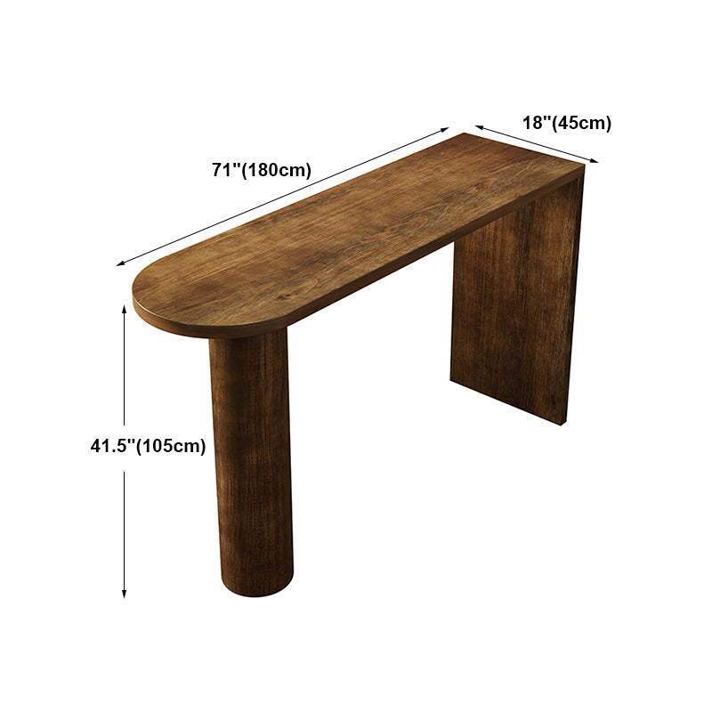 Industrial Distressed Wood Bar Table Natural Specialty Top 41.3"H Bistro Table Clearhalo 'Bar Furniture' 'Bar Tables' 'bar_tables' 'furn' 'furn_bar_tables' 'Furniture' 'furniture_bar_tables' 'Kitchen & Dining Furniture' 'kitchen&dining_furn' 'kitchen' 4393130