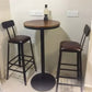 Industrial Style Black Iron Bar Table Brown Wood Top Bistro Table for Cafe Clearhalo 'Bar Furniture' 'Bar Tables' 'bar_tables' 'furn' 'furn_bar_tables' 'Furniture' 'furniture_bar_tables' 'Kitchen & Dining Furniture' 'kitchen&dining_furn' 'kitchen' 4393139