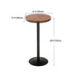 Industrial Style Black Iron Bar Table Brown Wood Top Bistro Table for Cafe Clearhalo 'Bar Furniture' 'Bar Tables' 'bar_tables' 'furn' 'furn_bar_tables' 'Furniture' 'furniture_bar_tables' 'Kitchen & Dining Furniture' 'kitchen&dining_furn' 'kitchen' 4393144