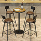 Wood Top Cocktail Bar Table Industrial Style Metal Base Bar Height Table for Coffee Shop Clearhalo 'Bar Furniture' 'Bar Tables' 'bar_tables' 'furn' 'furn_bar_tables' 'Furniture' 'furniture_bar_tables' 'Kitchen & Dining Furniture' 'kitchen&dining_furn' 'kitchen' 4393159