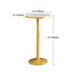 Glam Round Faux Marble Bistro Table Indoor Gold Iron Bar Dining Table with Single Pedestal Clearhalo 'Bar Furniture' 'Bar Tables' 'bar_tables' 'furn' 'furn_bar_tables' 'Furniture' 'furniture_bar_tables' 'Kitchen & Dining Furniture' 'kitchen&dining_furn' 'kitchen' 4393244