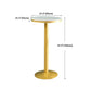 Glam Round Faux Marble Bistro Table Indoor Gold Iron Bar Dining Table with Single Pedestal Clearhalo 'Bar Furniture' 'Bar Tables' 'bar_tables' 'furn' 'furn_bar_tables' 'Furniture' 'furniture_bar_tables' 'Kitchen & Dining Furniture' 'kitchen&dining_furn' 'kitchen' 4393245