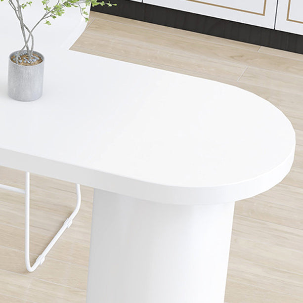 Industrial Style Iron Bar Table Wood Specialty Top 41.3"H Bistro Table for Living Room Clearhalo 'Bar Furniture' 'Bar Tables' 'bar_tables' 'furn' 'furn_bar_tables' 'Furniture' 'furniture_bar_tables' 'Kitchen & Dining Furniture' 4393333