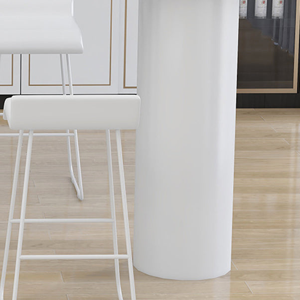 Industrial Style Iron Bar Table Wood Specialty Top 41.3"H Bistro Table for Living Room Clearhalo 'Bar Furniture' 'Bar Tables' 'bar_tables' 'furn' 'furn_bar_tables' 'Furniture' 'furniture_bar_tables' 'Kitchen & Dining Furniture' 4393334