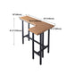 Industrial Black Iron Bar Table Wood Specialty Top 41.3"H Bistro Table for Living Room Clearhalo 'Bar Furniture' 'Bar Tables' 'bar_tables' 'furn' 'furn_bar_tables' 'Furniture' 'furniture_bar_tables' 'Kitchen & Dining Furniture' 4393360