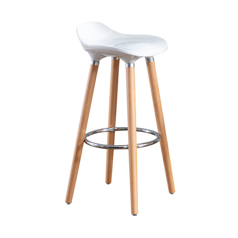 Nordic Style Plastic Seat Barstool 4 Legs Base Minimalism Bar Stool, Set of 2 Clearhalo 'Bar Furniture' 'Bar Stools' 'bar_stools' 'furn' 'furn_bar_stools' 'furniture_bar_stools' 'Kitchen & Dining Furniture' 'kitchen&dining_furn' 'kitchen' 'kitchen_furn' Furniture' 4393369
