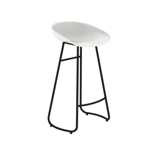 Simple Iron Low Back Barstool Nordic Indoor Tall Stool with Bucket Seat Clearhalo 'Bar Furniture' 'Bar Stools' 'bar_stools' 'furn' 'furn_bar_stools' 'furniture_bar_stools' 'Kitchen & Dining Furniture' 'kitchen&dining_furn' 'kitchen' 'kitchen_furn' Furniture' 4393380