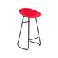 Simple Iron Low Back Barstool Nordic Indoor Tall Stool with Bucket Seat Red 1 Piece Bar Stool(30"H) Clearhalo 'Bar Furniture' 'Bar Stools' 'bar_stools' 'furn' 'furn_bar_stools' 'furniture_bar_stools' 'Kitchen & Dining Furniture' 'kitchen&dining_furn' 'kitchen' 'kitchen_furn' Furniture' 4393387
