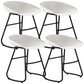 Simple Iron Low Back Barstool Nordic Indoor Tall Stool with Bucket Seat White 4 Piece Set Short Stool(18"H) Clearhalo 'Bar Furniture' 'Bar Stools' 'bar_stools' 'furn' 'furn_bar_stools' 'furniture_bar_stools' 'Kitchen & Dining Furniture' 'kitchen&dining_furn' 'kitchen' 'kitchen_furn' Furniture' 4393389