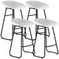 Simple Iron Low Back Barstool Nordic Indoor Tall Stool with Bucket Seat White 4 Piece Set Counter Stool(26"H) Clearhalo 'Bar Furniture' 'Bar Stools' 'bar_stools' 'furn' 'furn_bar_stools' 'furniture_bar_stools' 'Kitchen & Dining Furniture' 'kitchen&dining_furn' 'kitchen' 'kitchen_furn' Furniture' 4393392