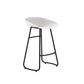 Simple Iron Low Back Barstool Nordic Indoor Tall Stool with Bucket Seat White 1 Piece Counter Stool(26"H) Clearhalo 'Bar Furniture' 'Bar Stools' 'bar_stools' 'furn' 'furn_bar_stools' 'furniture_bar_stools' 'Kitchen & Dining Furniture' 'kitchen&dining_furn' 'kitchen' 'kitchen_furn' Furniture' 4393393