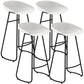 Simple Iron Low Back Barstool Nordic Indoor Tall Stool with Bucket Seat White 4 Piece Set Bar Stool(30"H) Clearhalo 'Bar Furniture' 'Bar Stools' 'bar_stools' 'furn' 'furn_bar_stools' 'furniture_bar_stools' 'Kitchen & Dining Furniture' 'kitchen&dining_furn' 'kitchen' 'kitchen_furn' Furniture' 4393395