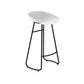 Simple Iron Low Back Barstool Nordic Indoor Tall Stool with Bucket Seat White 1 Piece Bar Stool(30"H) Clearhalo 'Bar Furniture' 'Bar Stools' 'bar_stools' 'furn' 'furn_bar_stools' 'furniture_bar_stools' 'Kitchen & Dining Furniture' 'kitchen&dining_furn' 'kitchen' 'kitchen_furn' Furniture' 4393396