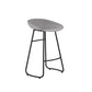 Simple Iron Low Back Barstool Nordic Indoor Tall Stool with Bucket Seat Grey 1 Piece Counter Stool(26"H) Clearhalo 'Bar Furniture' 'Bar Stools' 'bar_stools' 'furn' 'furn_bar_stools' 'furniture_bar_stools' 'Kitchen & Dining Furniture' 'kitchen&dining_furn' 'kitchen' 'kitchen_furn' Furniture' 4393402