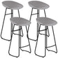 Simple Iron Low Back Barstool Nordic Indoor Tall Stool with Bucket Seat Grey 4 Piece Set Bar Stool(30"H) Clearhalo 'Bar Furniture' 'Bar Stools' 'bar_stools' 'furn' 'furn_bar_stools' 'furniture_bar_stools' 'Kitchen & Dining Furniture' 'kitchen&dining_furn' 'kitchen' 'kitchen_furn' Furniture' 4393404