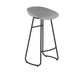 Simple Iron Low Back Barstool Nordic Indoor Tall Stool with Bucket Seat Grey 1 Piece Bar Stool(30"H) Clearhalo 'Bar Furniture' 'Bar Stools' 'bar_stools' 'furn' 'furn_bar_stools' 'furniture_bar_stools' 'Kitchen & Dining Furniture' 'kitchen&dining_furn' 'kitchen' 'kitchen_furn' Furniture' 4393405