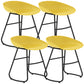 Simple Iron Low Back Barstool Nordic Indoor Tall Stool with Bucket Seat Yellow 4 Piece Set Short Stool(18"H) Clearhalo 'Bar Furniture' 'Bar Stools' 'bar_stools' 'furn' 'furn_bar_stools' 'furniture_bar_stools' 'Kitchen & Dining Furniture' 'kitchen&dining_furn' 'kitchen' 'kitchen_furn' Furniture' 4393407