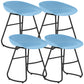 Simple Iron Low Back Barstool Nordic Indoor Tall Stool with Bucket Seat Blue 4 Piece Set Short Stool(18"H) Clearhalo 'Bar Furniture' 'Bar Stools' 'bar_stools' 'furn' 'furn_bar_stools' 'furniture_bar_stools' 'Kitchen & Dining Furniture' 'kitchen&dining_furn' 'kitchen' 'kitchen_furn' Furniture' 4393416