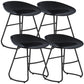 Simple Iron Low Back Barstool Nordic Indoor Tall Stool with Bucket Seat Black 4 Piece Set Short Stool(18"H) Clearhalo 'Bar Furniture' 'Bar Stools' 'bar_stools' 'furn' 'furn_bar_stools' 'furniture_bar_stools' 'Kitchen & Dining Furniture' 'kitchen&dining_furn' 'kitchen' 'kitchen_furn' Furniture' 4393425