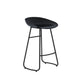 Simple Iron Low Back Barstool Nordic Indoor Tall Stool with Bucket Seat Black 1 Piece Counter Stool(26"H) Clearhalo 'Bar Furniture' 'Bar Stools' 'bar_stools' 'furn' 'furn_bar_stools' 'furniture_bar_stools' 'Kitchen & Dining Furniture' 'kitchen&dining_furn' 'kitchen' 'kitchen_furn' Furniture' 4393429