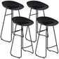 Simple Iron Low Back Barstool Nordic Indoor Tall Stool with Bucket Seat Black 4 Piece Set Bar Stool(30"H) Clearhalo 'Bar Furniture' 'Bar Stools' 'bar_stools' 'furn' 'furn_bar_stools' 'furniture_bar_stools' 'Kitchen & Dining Furniture' 'kitchen&dining_furn' 'kitchen' 'kitchen_furn' Furniture' 4393431