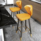 Scandinavian Swivel Leather Counter Stools Black Low Back Bar Stools with Footrest Clearhalo 'Bar Furniture' 'Bar Stools' 'bar_stools' 'furn' 'furn_bar_stools' 'furniture_bar_stools' 'Kitchen & Dining Furniture' 'kitchen&dining_furn' 'kitchen' 'kitchen_furn' Furniture' 4395646