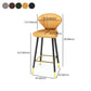 Scandinavian Swivel Leather Counter Stools Black Low Back Bar Stools with Footrest Clearhalo 'Bar Furniture' 'Bar Stools' 'bar_stools' 'furn' 'furn_bar_stools' 'furniture_bar_stools' 'Kitchen & Dining Furniture' 'kitchen&dining_furn' 'kitchen' 'kitchen_furn' Furniture' 4395666