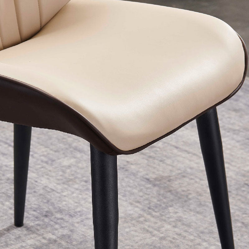 Contemporary Wingback Dining Side Chair Kitchen Leather Dining Chair Clearhalo ' kitchen&dining_furn' 'Dining Chairs' 'Dining Tables & Seating' 'dining_chair' 'furn' 'furn_dining_chair' 'Furniture' 'furniture_dining_chair' 'Kitchen & Dining Furniture' 'kitchen' 4399595