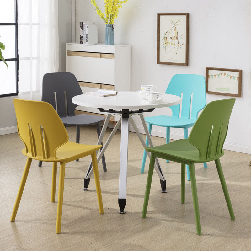 Contemporary Open Back Dining Side Chair Plastic Dining Armless Chairs for Home Use Clearhalo ' kitchen&dining_furn' 'Dining Chairs' 'Dining Tables & Seating' 'dining_chair' 'furn' 'furn_dining_chair' 'Furniture' 'furniture_dining_chair' 'Kitchen & Dining Furniture' 'kitchen' 4399601