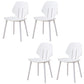 Contemporary Open Back Dining Side Chair Plastic Dining Armless Chairs for Home Use White 4 Piece Set Clearhalo ' kitchen&dining_furn' 'Dining Chairs' 'Dining Tables & Seating' 'dining_chair' 'furn' 'furn_dining_chair' 'Furniture' 'furniture_dining_chair' 'Kitchen & Dining Furniture' 'kitchen' 4399604