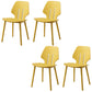 Contemporary Open Back Dining Side Chair Plastic Dining Armless Chairs for Home Use Yellow 4 Piece Set Clearhalo ' kitchen&dining_furn' 'Dining Chairs' 'Dining Tables & Seating' 'dining_chair' 'furn' 'furn_dining_chair' 'Furniture' 'furniture_dining_chair' 'Kitchen & Dining Furniture' 'kitchen' 4399606